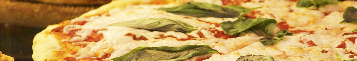 Eating Italian Pizza at Sapori D'Italia restaurant in Hamden, CT.